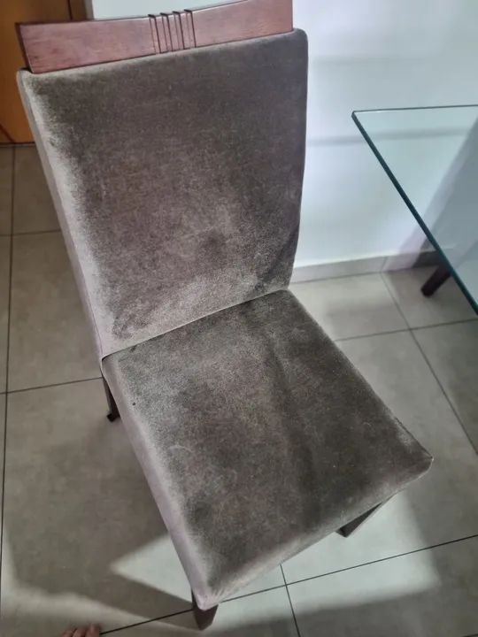 Conjunto de Mesa de Jantar de Vidro com 8 Cadeiras - Foto 4