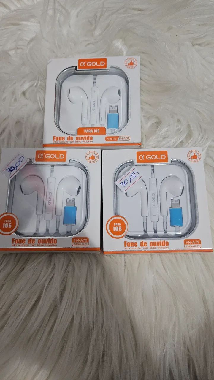 Fone de ouvido para iPhone - Á Gold
