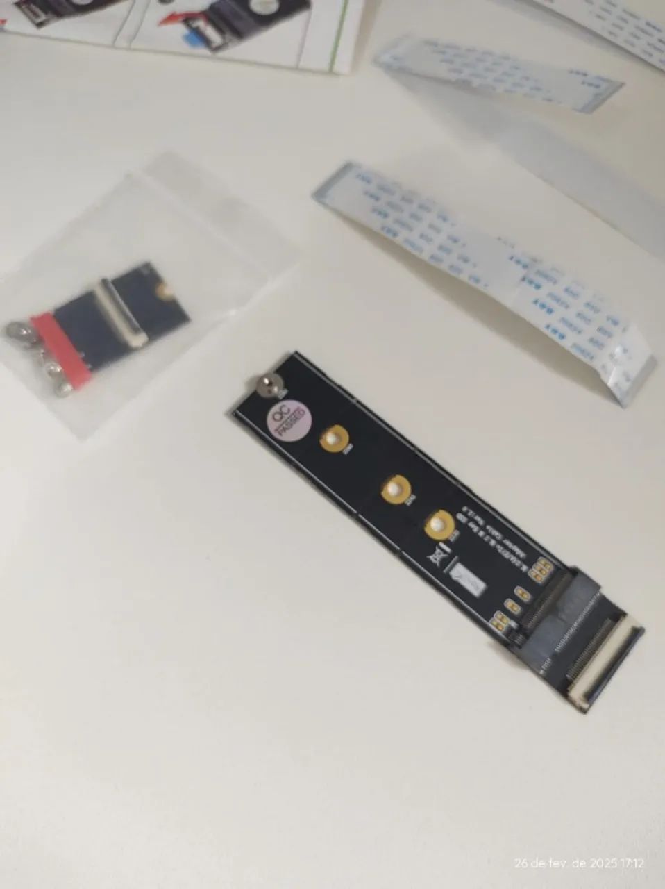 Adaptador cartão extensor M.2 NGFF chave M para chave A + E cabo de extensão M2 SSD  - Foto 2