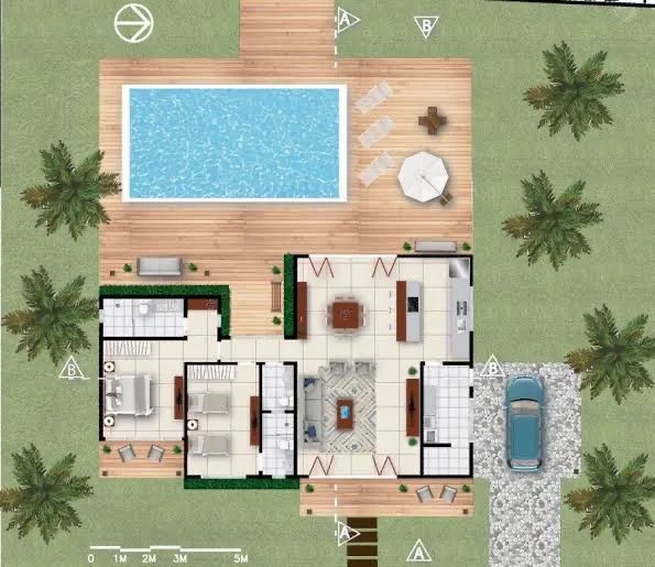 Projeto de Casa Moderna com Piscina