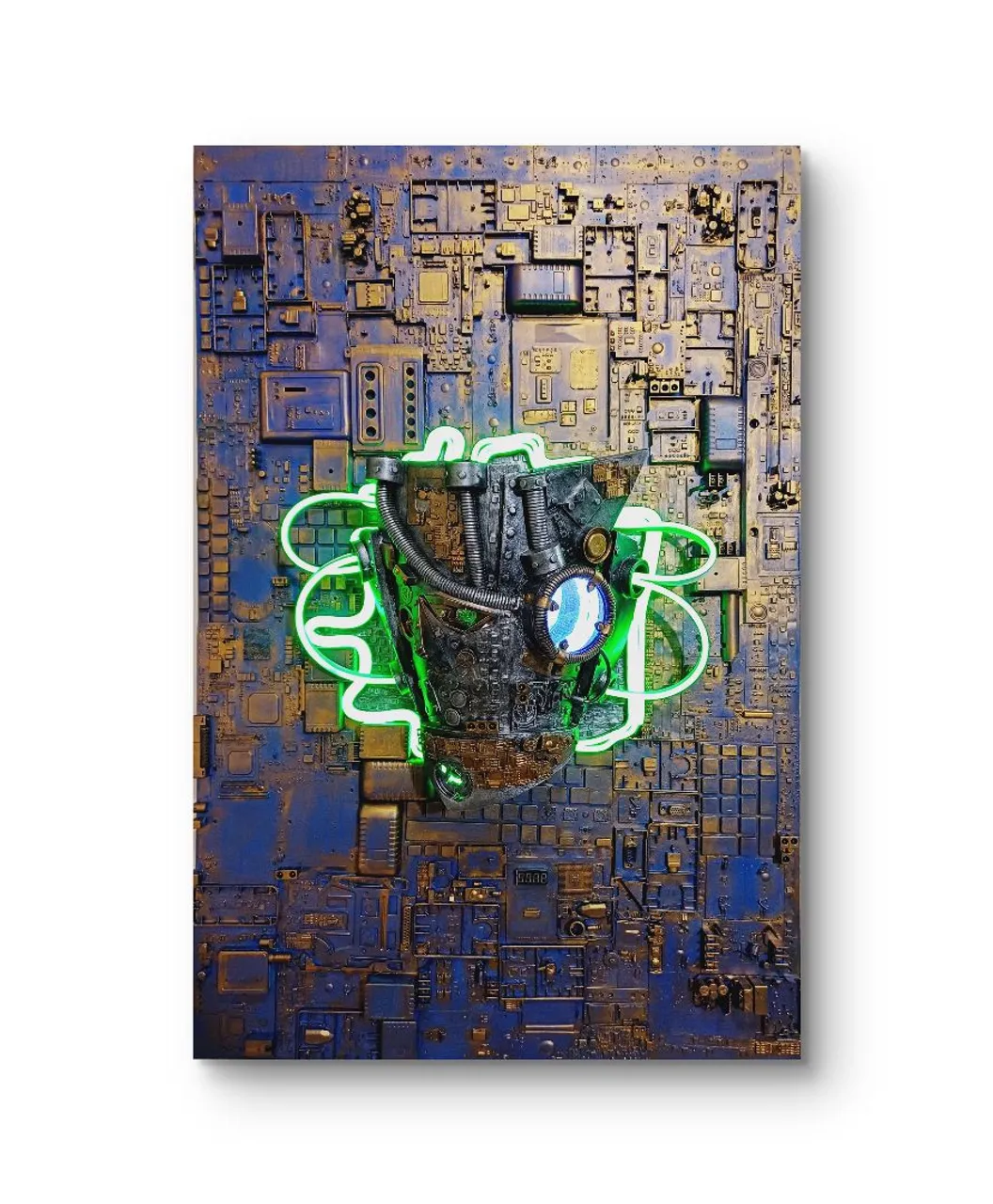 Quadro Escultura Steampunk - Arte Única e Moderna