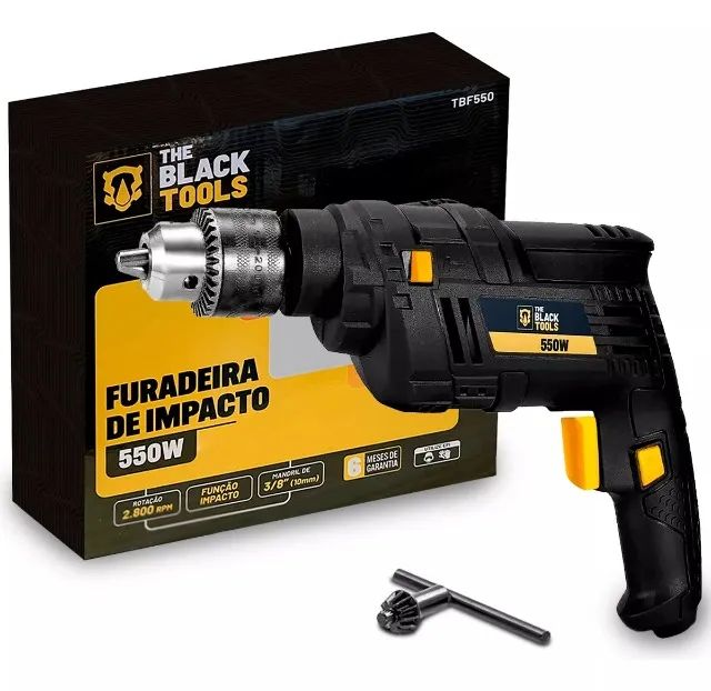 d-m-l-_-uk_m0314出品 Furadeira Com Impacto 3/8 10MM 550W 220V Black Tools Garantia