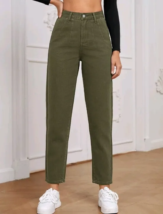 Calça jeans verde militar