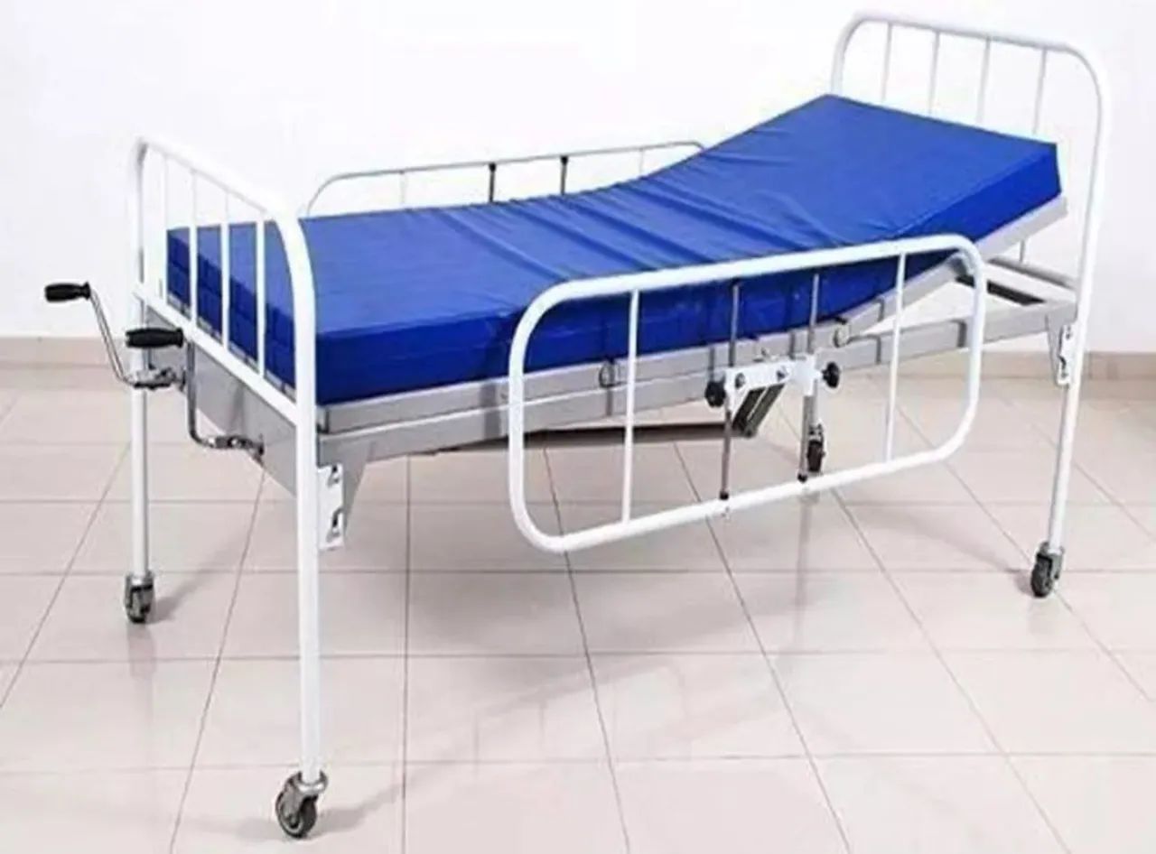 Cama Hospitalar Manual + colchão pneumático casca de ovo