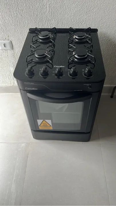 Fogão 4 Bocas Esmaltec Preto