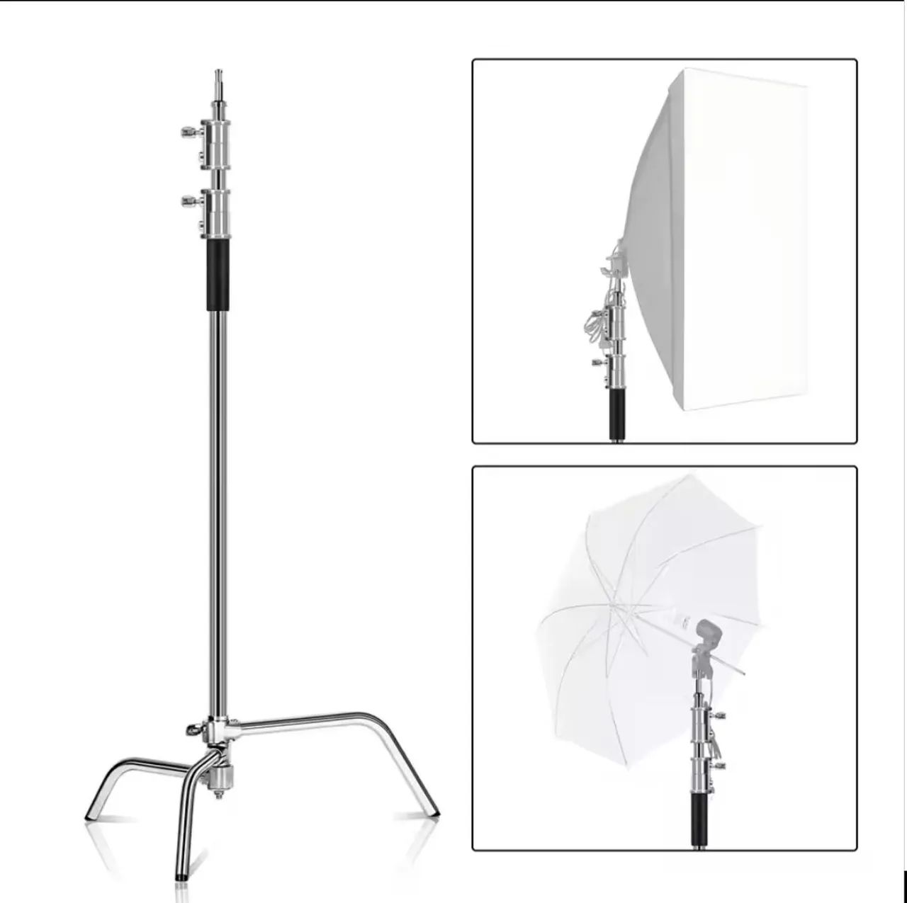 Suporte de luz (Girafa) para softbox ou flash - Foto 5