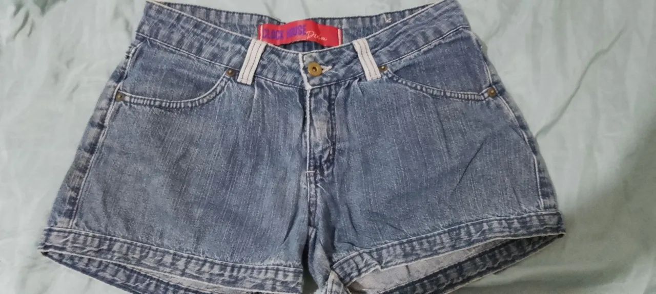 Short jeans azul, tam. 38 - Foto 2