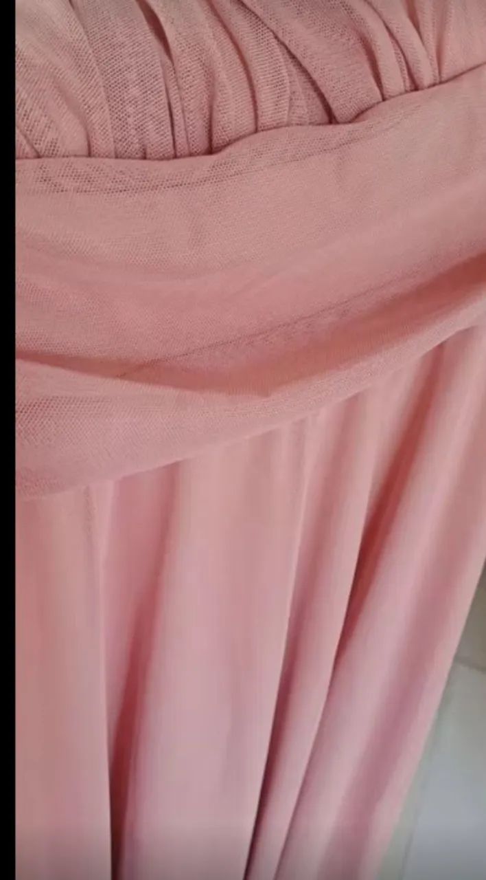 Vestido longo rosê tule  - Foto 3