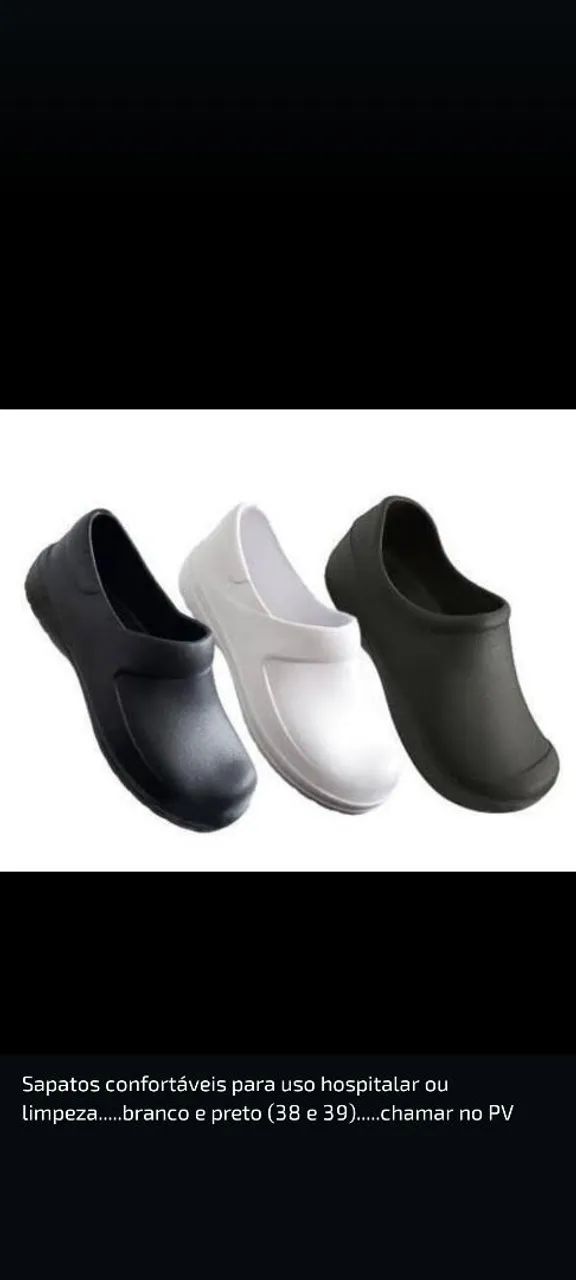 Sapatos confortáveis para hospital ou limpeza