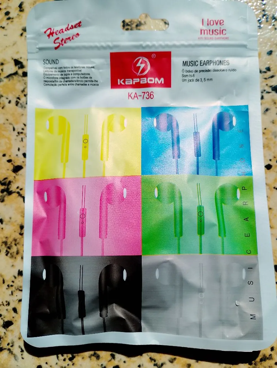 Fone de ouvido KA-736 Kapbom - Som de qualidade e design moderno!