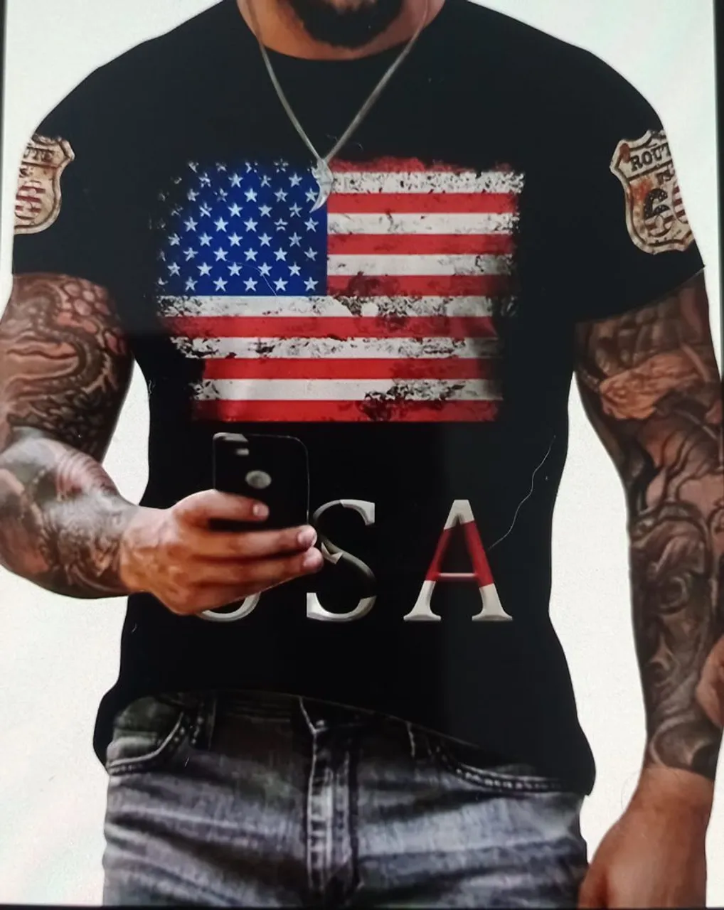Camiseta Americana - USA - Estilo Patriota