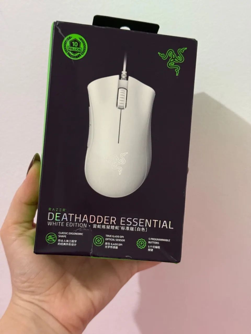Mouse Razer Deathadder Essential White Edition - 6400 DPI