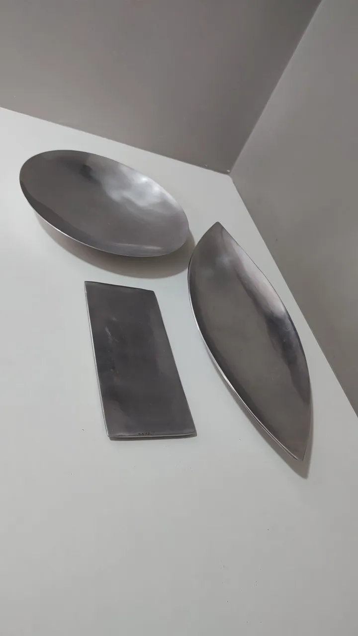 Conjunto de 3 Peças de Decoração em Metal