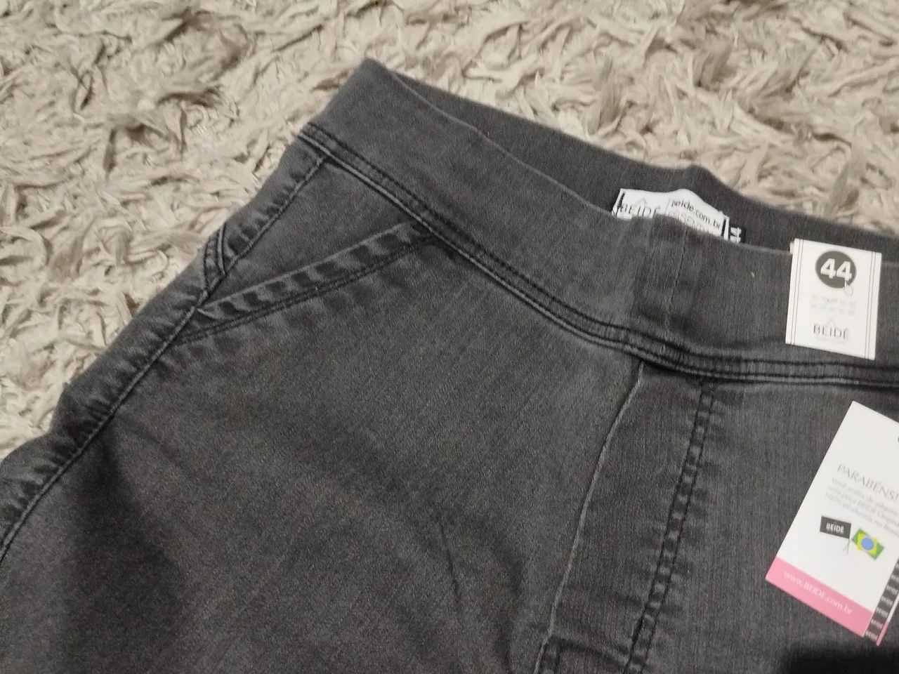 Calça Jeans Feminina Preta Beidê  - Foto 3