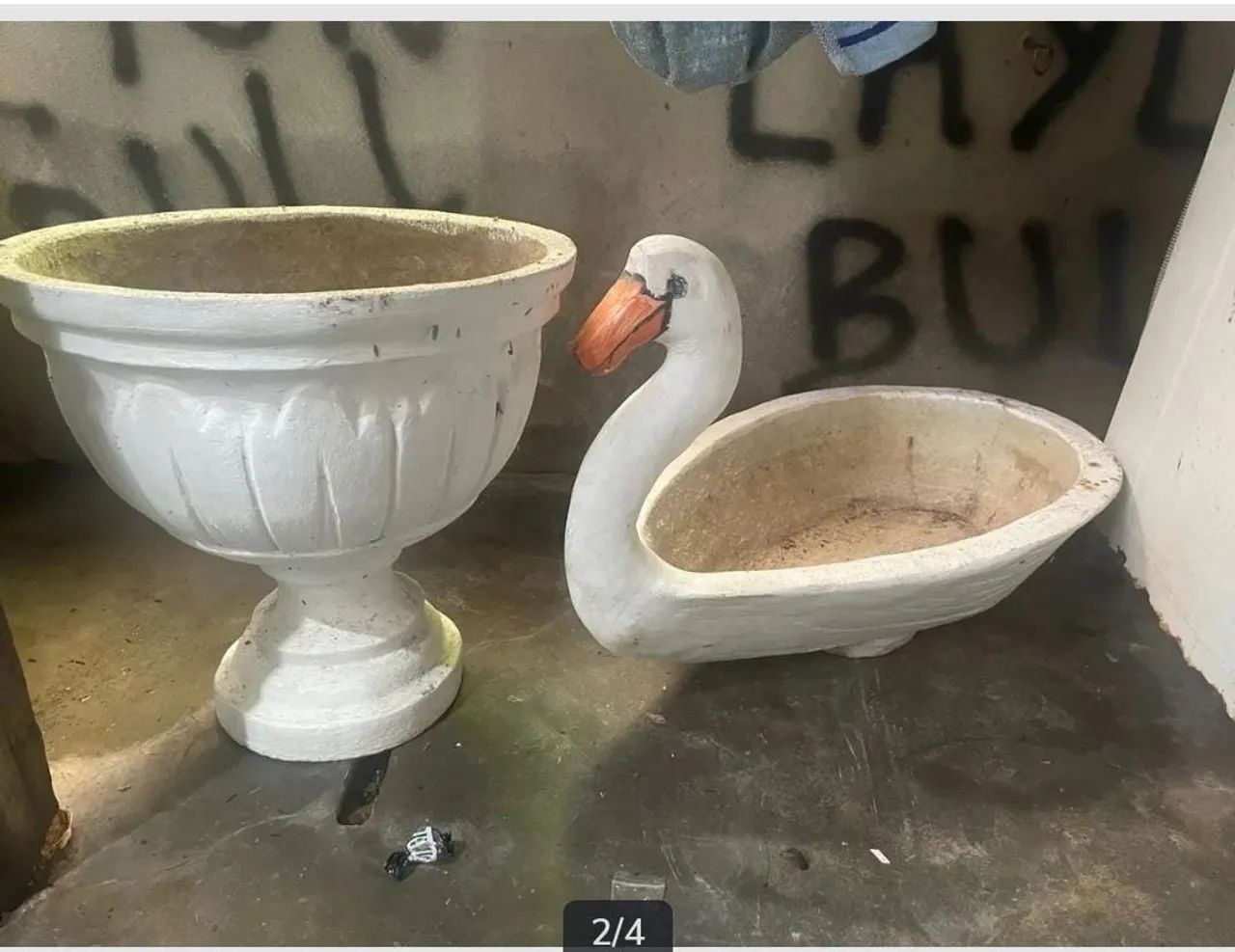 Vasos de jardim decorativos - cisne e clássico