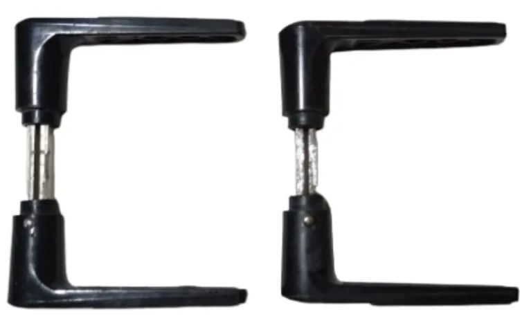 Kit 2 Maçanetas Preto Fosco Para Porta Tamanho Universal 