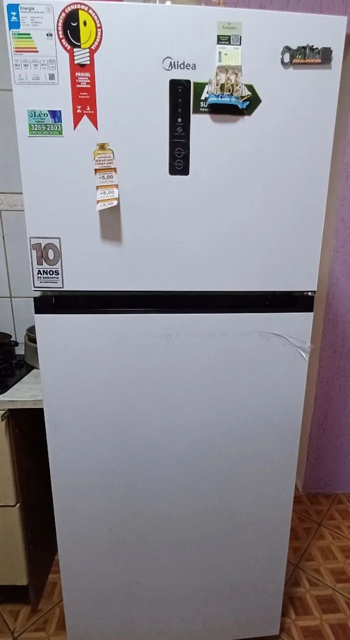 Geladeira Frost Free 411L Branco Midea
