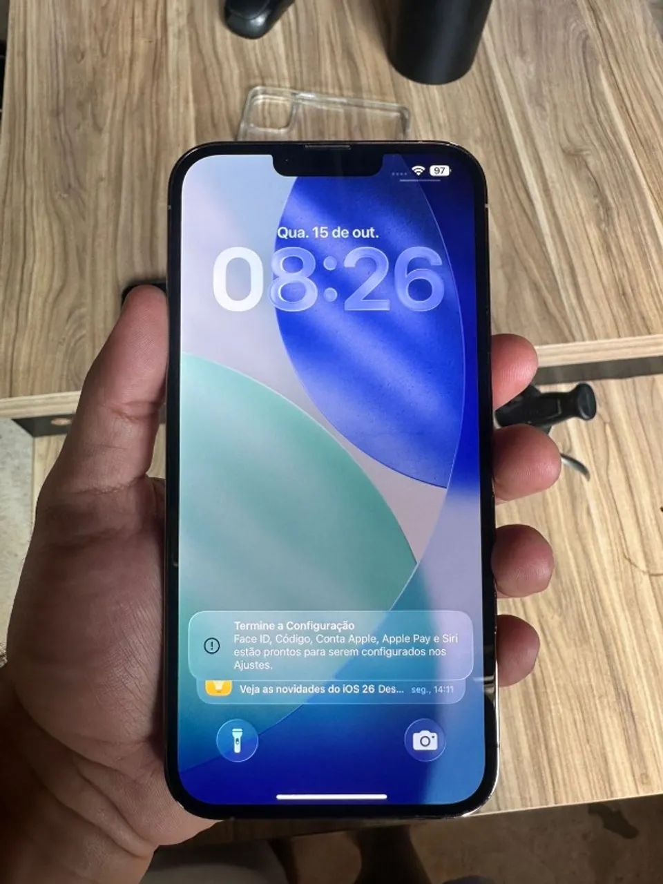 IPHONE 14 PRO MAX 128GB SILVER LCD COM RISCO - Celulares e