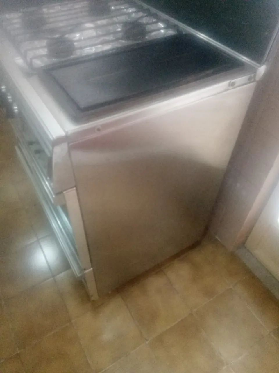 fogão 4 bocas inox c om grelha e gril - Foto 4