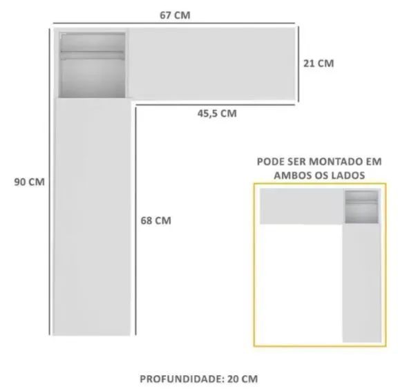 Confecção Própria - Armário de banheiro para vaso sanitário  - Foto 3