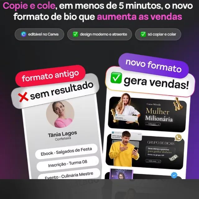 Pack novo Link na Bio