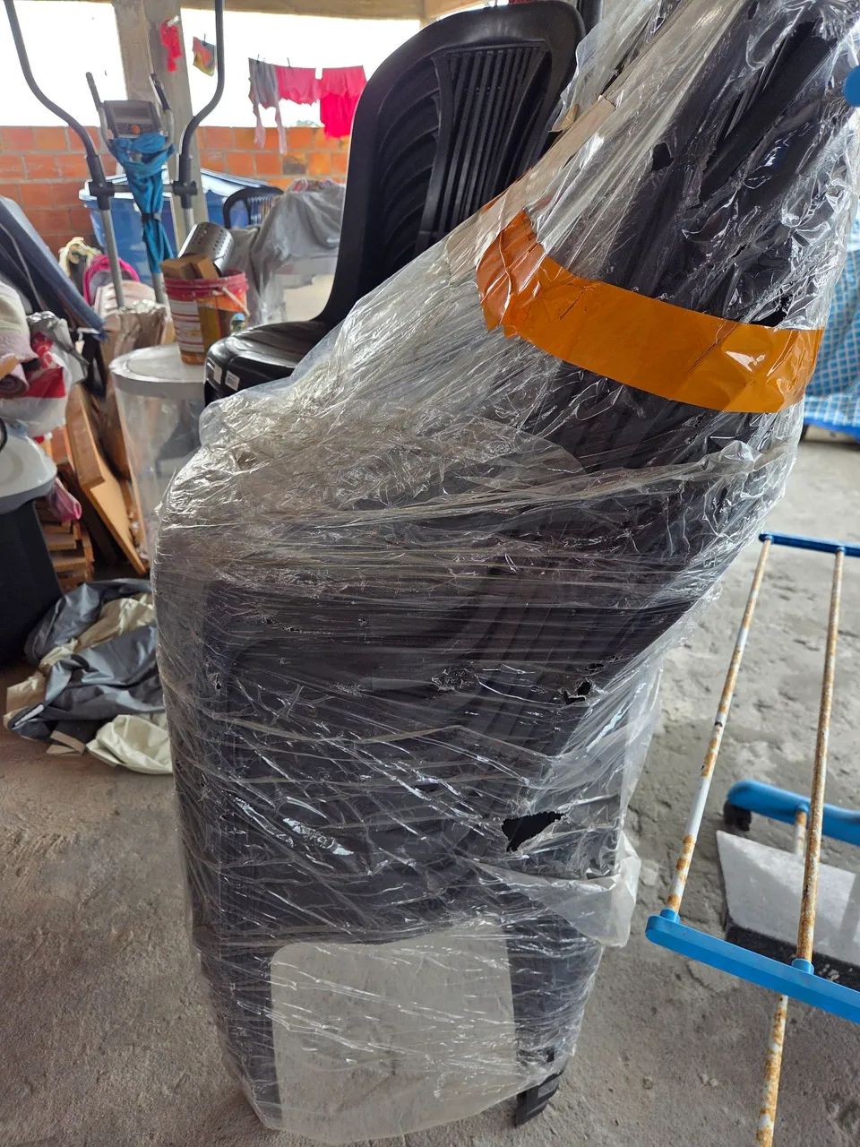 2 Tables and 16 New Black Plastic Chairs64739713338114123