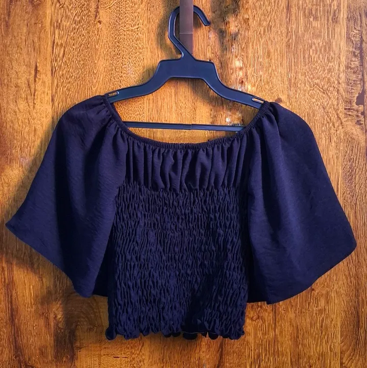 Cropped Elastex Viscose Preto