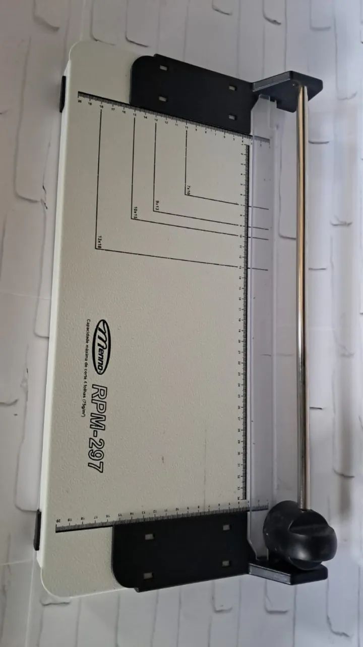 Refiladora de papel Menno RPM 297, guilhotina com corte até 35cm, semi nova - Foto 3
