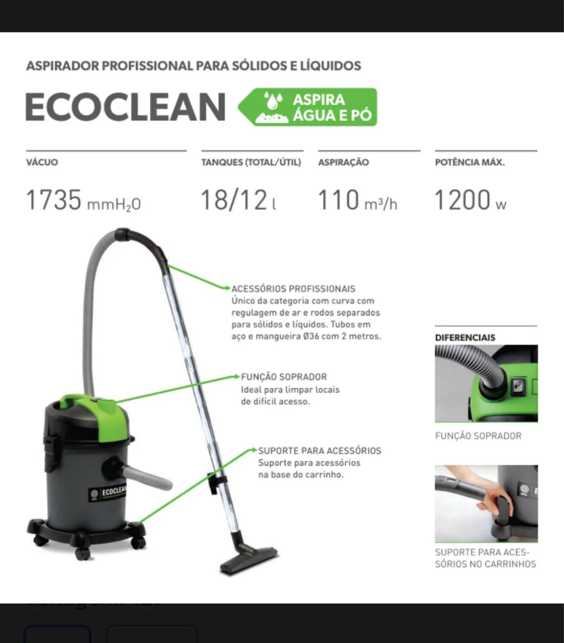 ECOCLEAN Aspirador - Foto 2