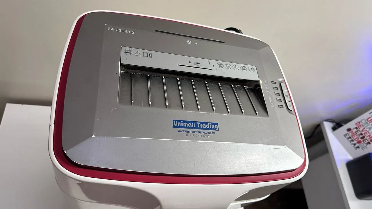 Fragmentadora De Papel CD DVD cartão Unimax 22p4/60 - Foto 3