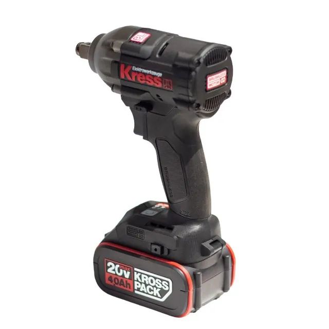 CHAVE DE IMPACTO 300 NM MOTOR BRUSHLESS 20V C/ 2 BATERIAS 4 AH + MALETA KRESS - Foto 3