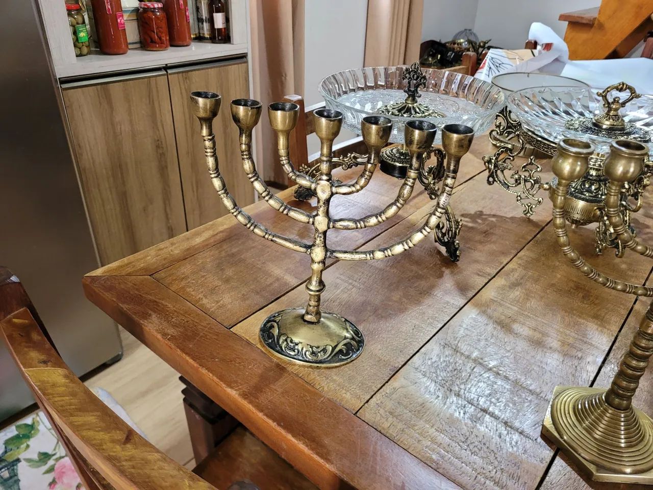 Par de castiçal metal