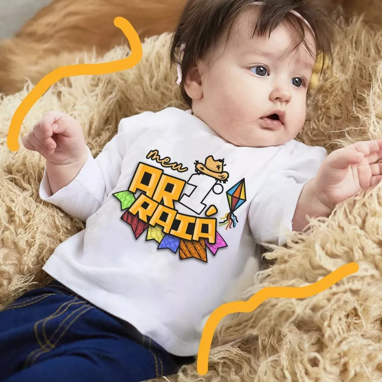Roupa Infantil - Camiseta Festa Junina - 1 Ano