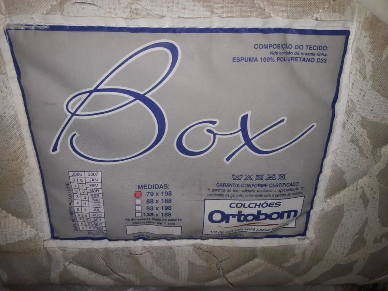 BOX PARA CAMA de solteiro 79x198 ortobom com pés 