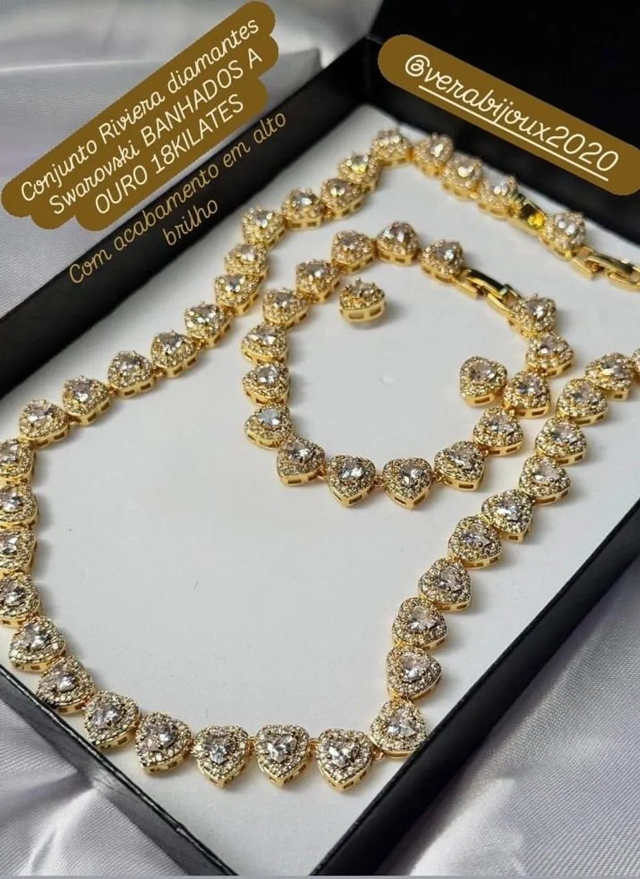 CONJUNTO RIVIERA EM DIAMANTES SWAROVSKI 