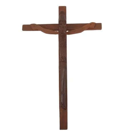 CRUCIFIXO DE PAREDE EM MADEIRA - USADO  - Foto 3