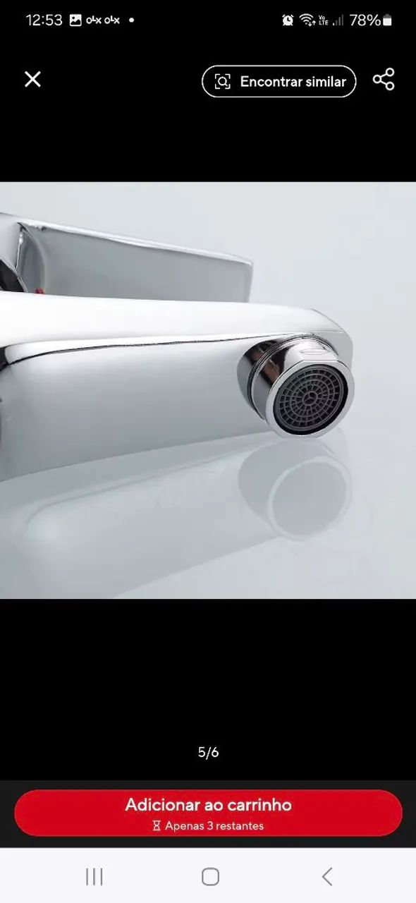 Torneira de Banheiro Cromada com Design Moderno - Foto 3