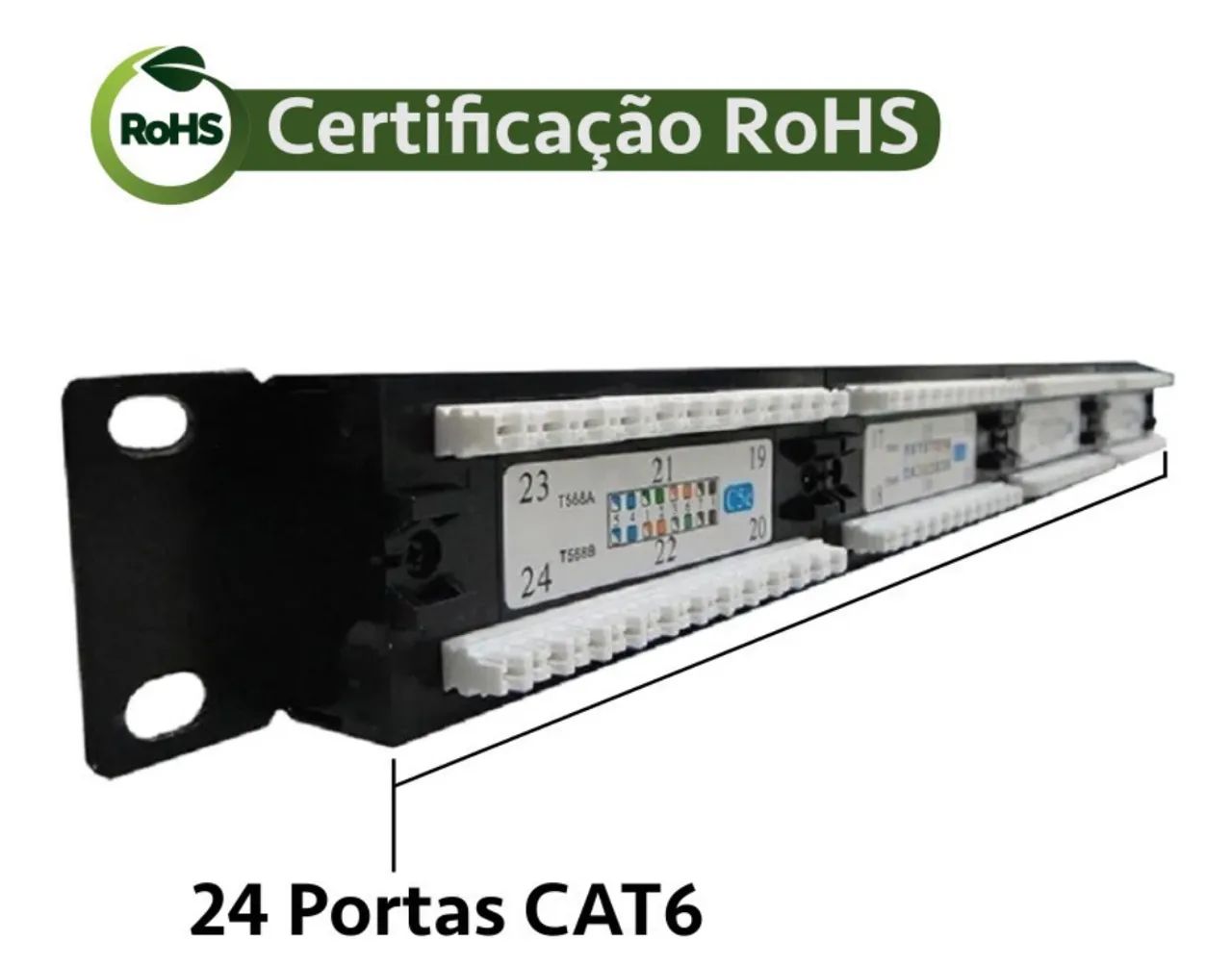 Patch Panel Cat6 24 Portas - Perfeito para Redes! - Foto 3