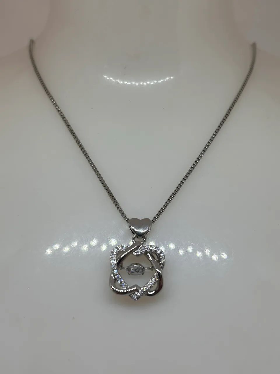 lindo colar feminino prata 925 delicado