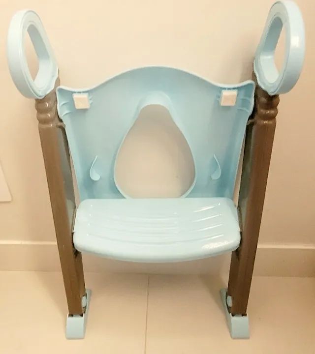 Assento redutor infantil com escadinha para vaso sanitário - cor azul - Foto 3