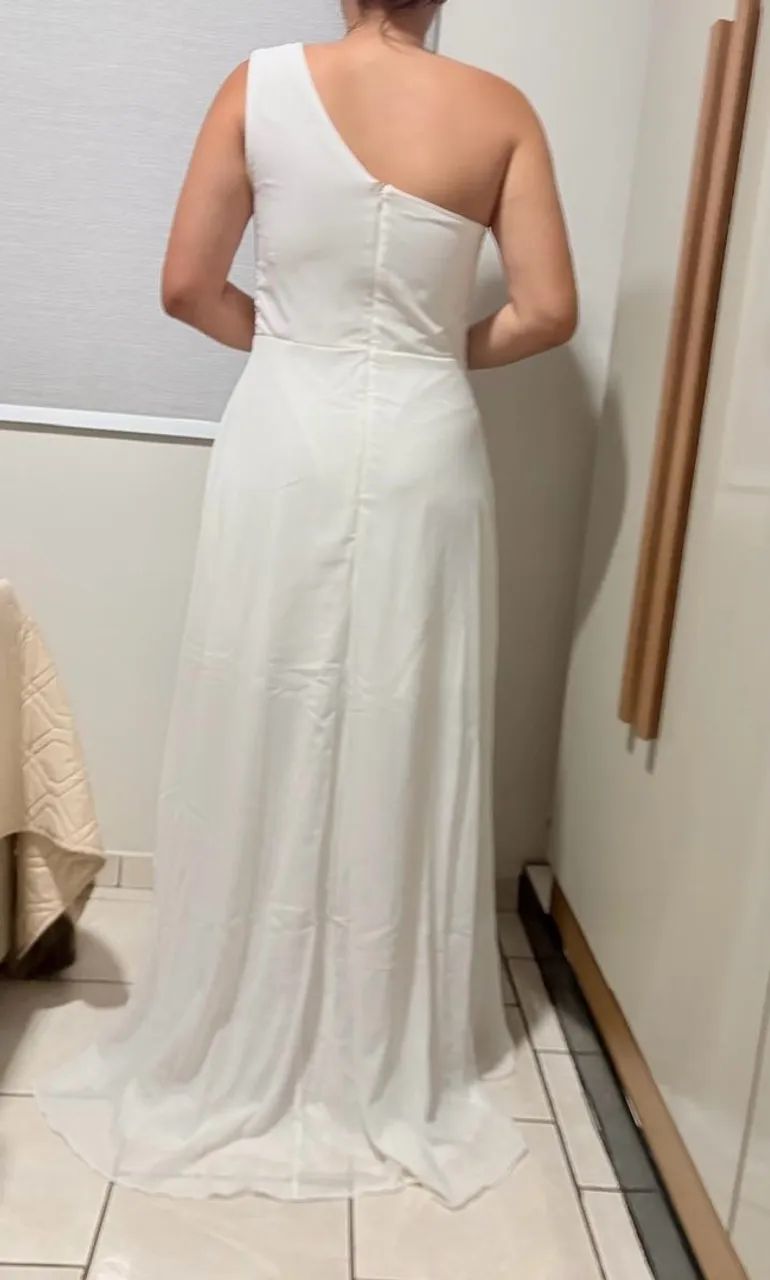 Vestido branco, usado apenas 1x - Foto 3