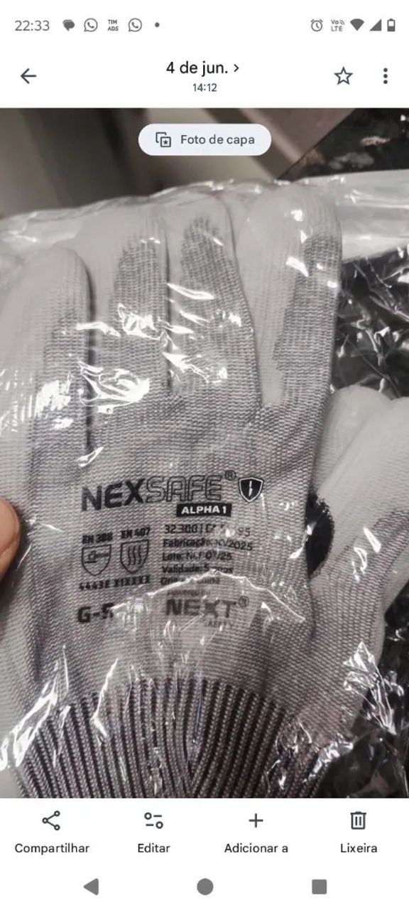 Luva Anticorte NEXSAFE ALPHA1 CA 31519