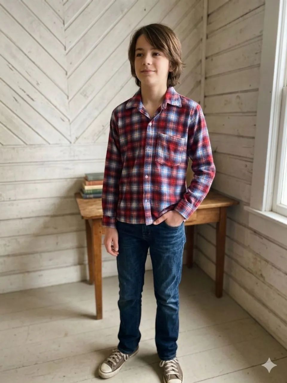 Camisa xadrez infantil 