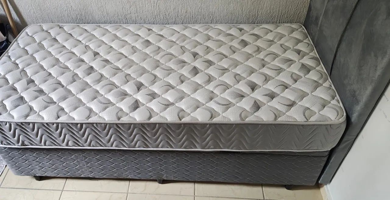 Cama de solteiro com box de baú e cabeceira - Foto 4