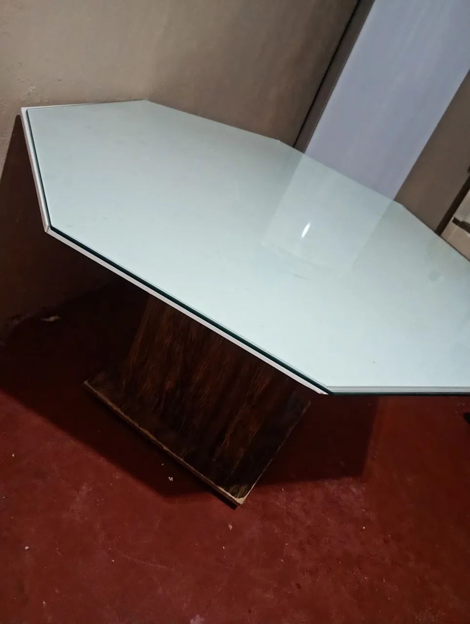Mesa e vidro temperado oitavado grande - Foto 2
