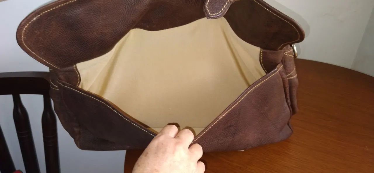 Bolsa de couro legítimo para documentos ou notebook  - Foto 4