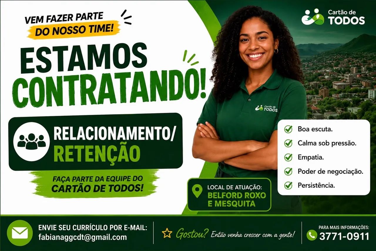 Vagas abertas! 