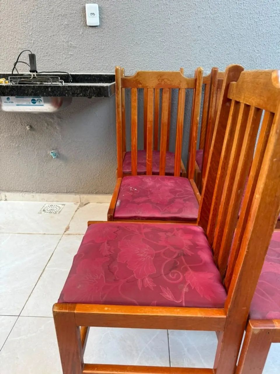 Cadeira de madeira maciça para mesa de Jantar - Foto 5