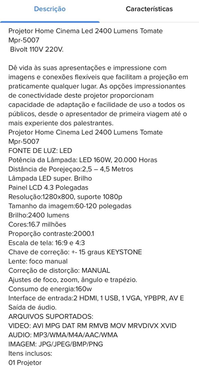 Projetor  - Foto 4