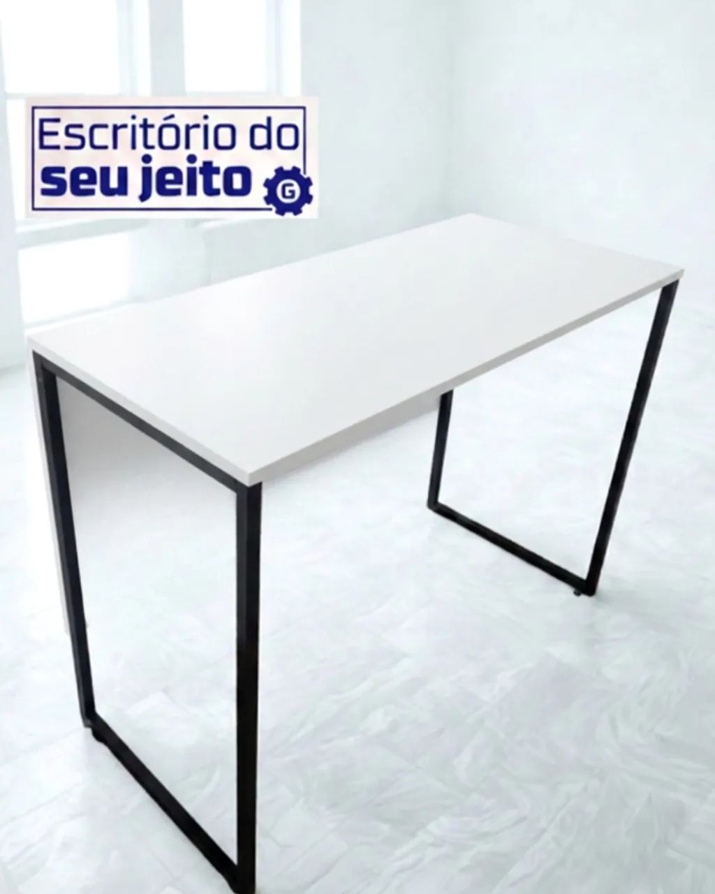 Escrivaninha NOVA Mesa Estilo Industrial Multiuso para Notebook de Estudo Computador Birô - Foto 4